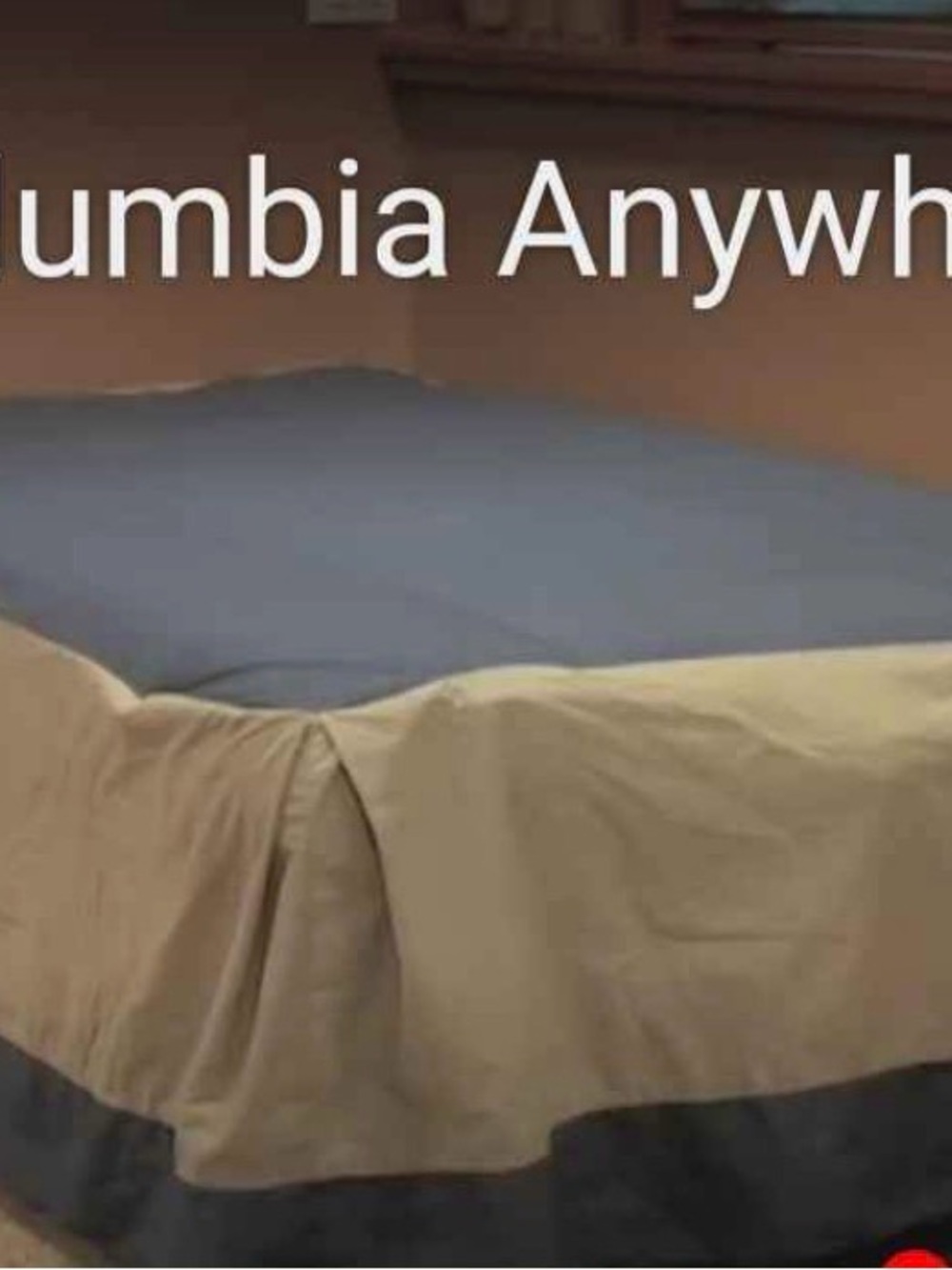 Columbia Navy and Olive Green Bedskirt and Comforter Set for Anywhere Bed
